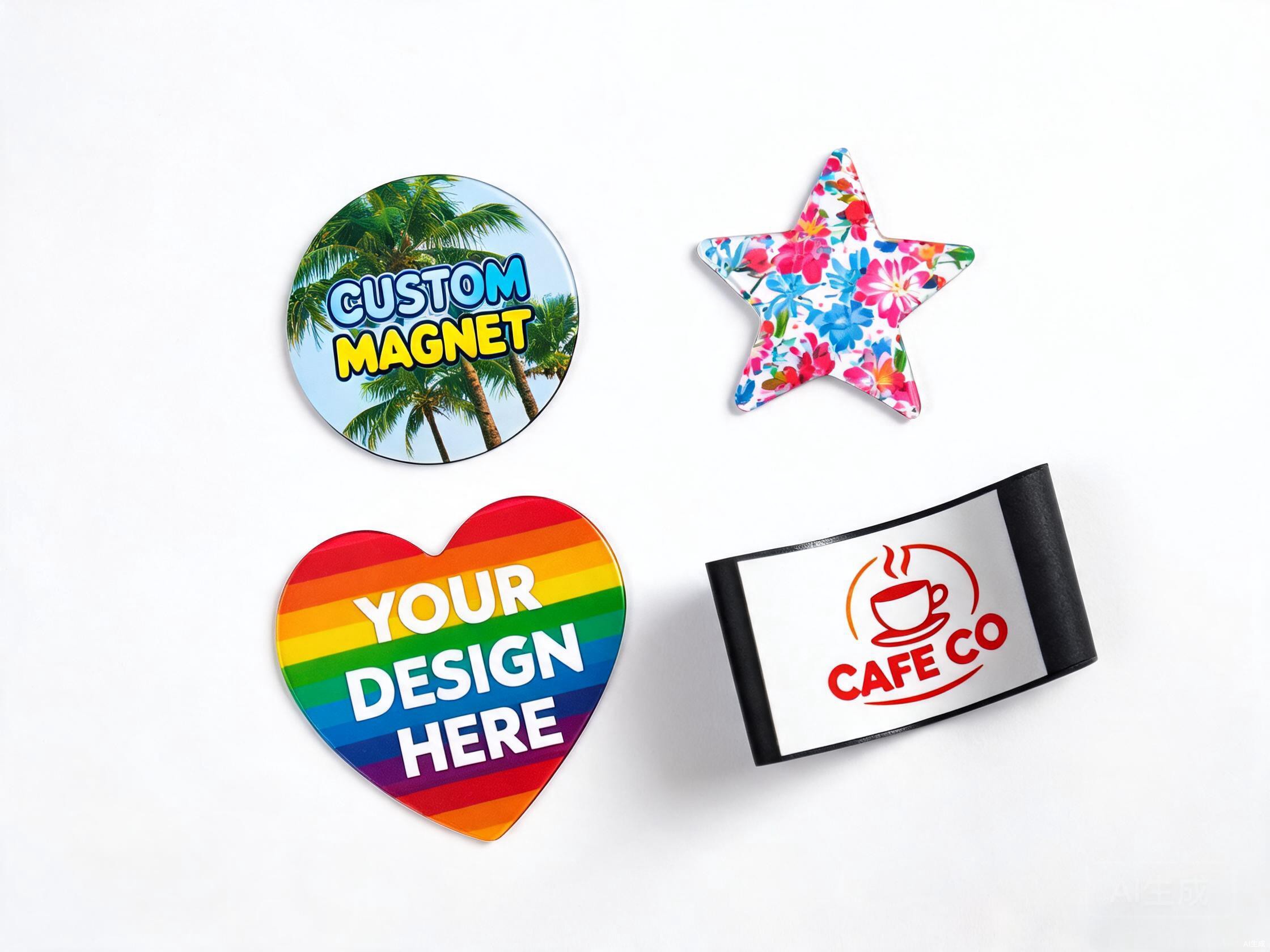 Flexible soft magnet stickers with colorful UV-printed custom designs